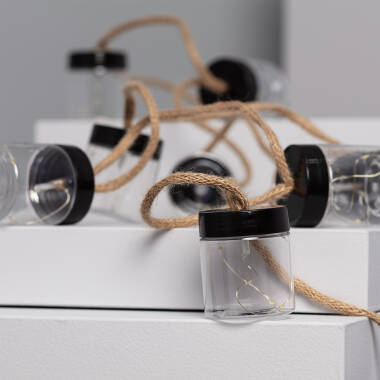 Image of 3.8M Edit Jar Solar LED String Lights - 10 Lights