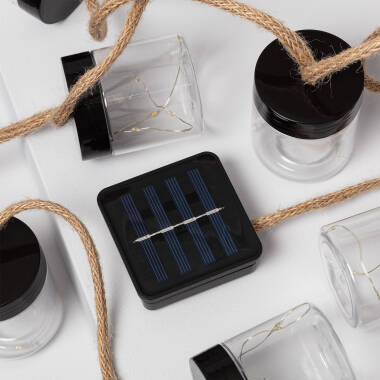 Image of 3.8M Edit Jar Solar LED String Lights - 10 Lights