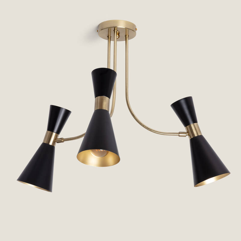 Image of Edit Jigger 3 Arm Semi-Flush Ceiling Light