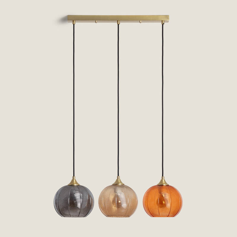 Image of Edit Klimt 3 Light Glass Bar Ceiling Pendant