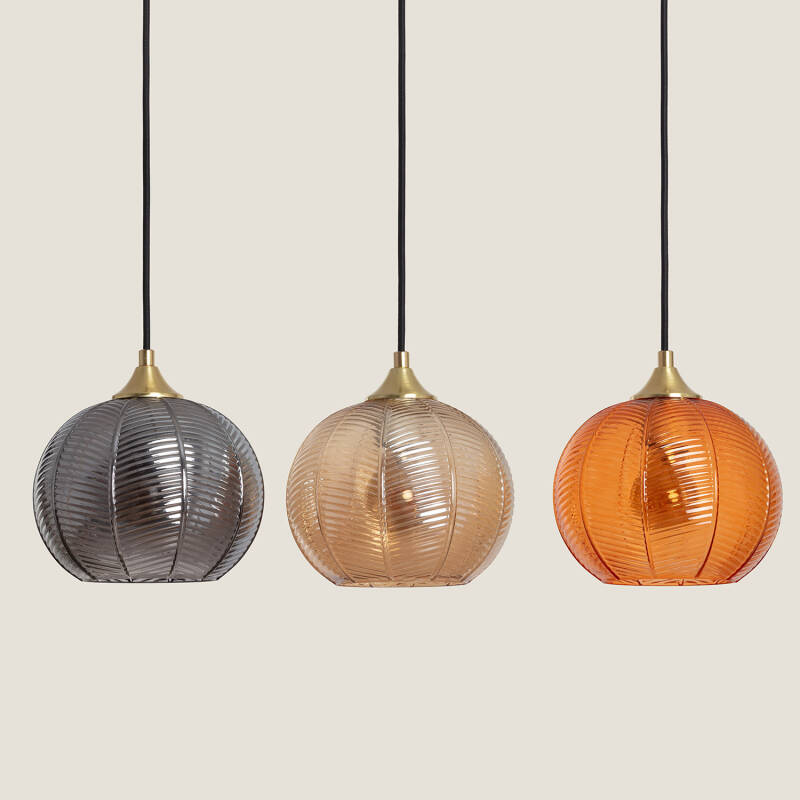 Image of Edit Klimt 3 Light Glass Bar Ceiling Pendant