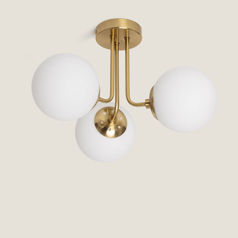 Image of Edit Amatler 3 Light Flush Ceiling Light