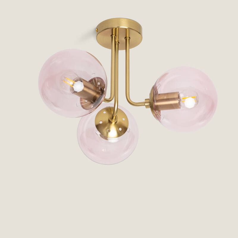 Image of Edit Amatler 3 Light Flush Ceiling Light