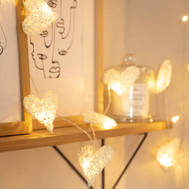 Image of Edit Heart 1.7M Battery Operated LED String Lights - 10 Lights