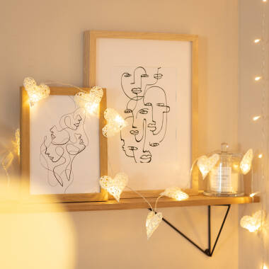 Image of Edit Heart 1.7M Battery Operated LED String Lights - 10 Lights