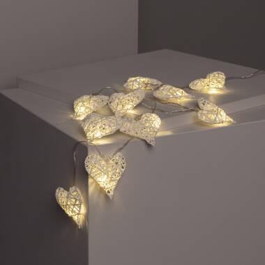 Image of Edit Heart 1.7M Battery Operated LED String Lights - 10 Lights