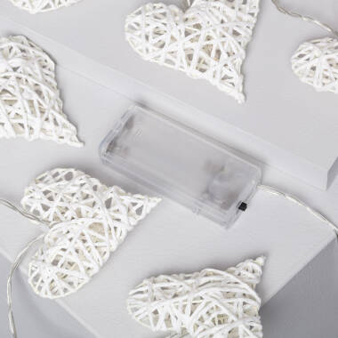 Image of Edit Heart 1.7M Battery Operated LED String Lights - 10 Lights