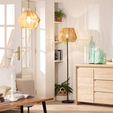 Image of Edit Kirito Rattan Floor Lamp