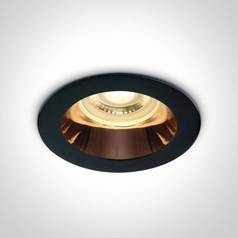 Image of Cove Recessed Fixed Downlight with Black Reflector