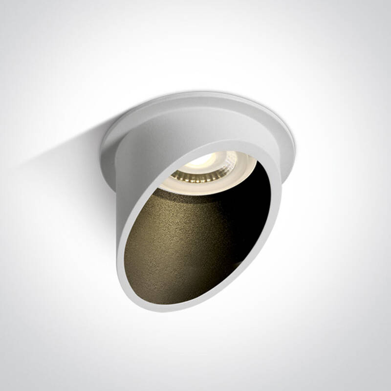 Image of Shore Edge Round Anti Glare Recessed Fixed Downlight with Black Reflector