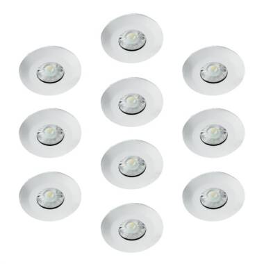 Integral 6W Dimmable LED Fire Rated Low Profile Fixed Downlight - Pack of 10