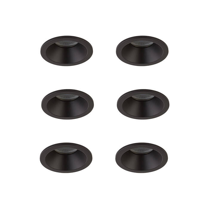 Image of Envirolight Slimline Deep Recessed IP65 Fixed Downlight - Pack of 6