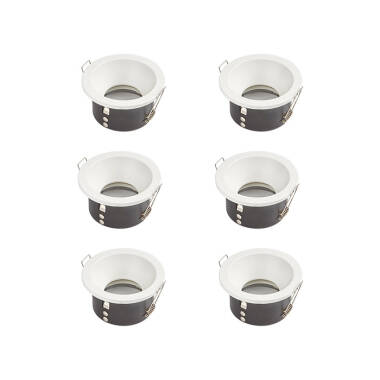 Envirolight Slimline Deep Recessed IP65 Fixed Downlight - Pack of 6
