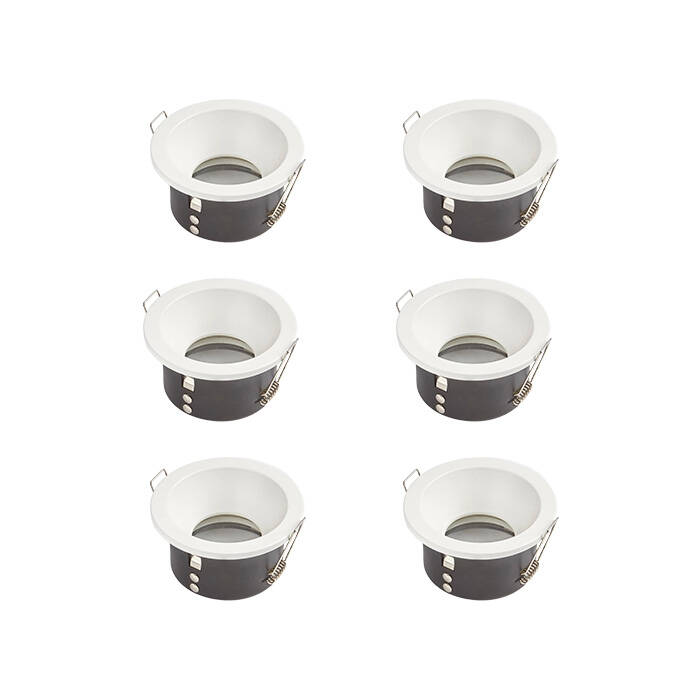 Image of Envirolight Slimline Deep Recessed IP65 Fixed Downlight - Pack of 6