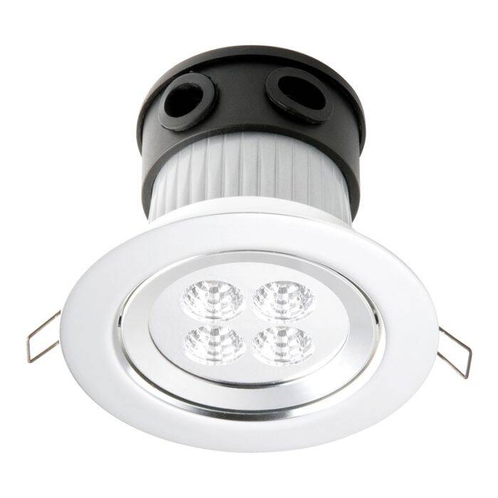 Image of Konstsmide 4W High Powered LED Soffit Recessed Fixed Downlight