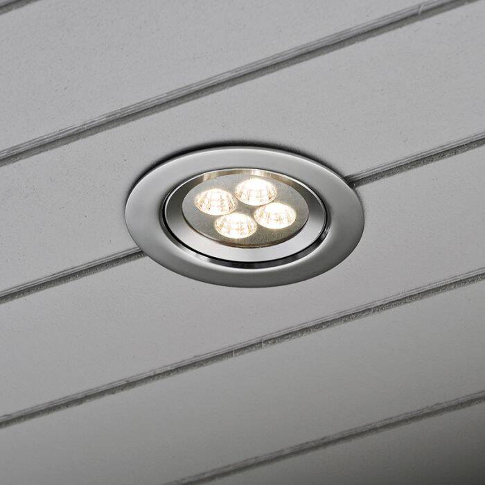 Image of Konstsmide 4W High Powered LED Soffit Recessed Fixed Downlight
