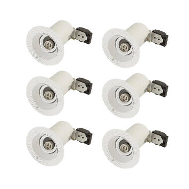 Envirolight Trimless Recessed Fire Rated Adjustable Downlight - Pack of 6