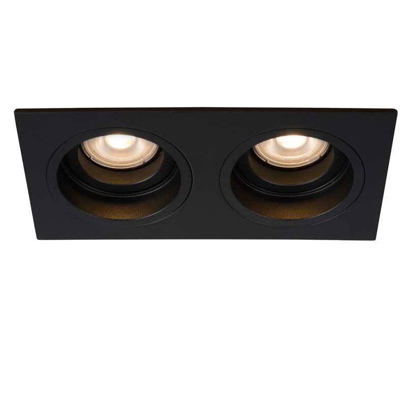 Image of Lucide Embed Deep Recessed Round Adjustable Twin Downlight