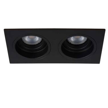 Image of Lucide Embed Deep Recessed Round Adjustable Twin Downlight