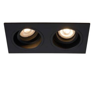 Image of Lucide Embed Deep Recessed Round Adjustable Twin Downlight