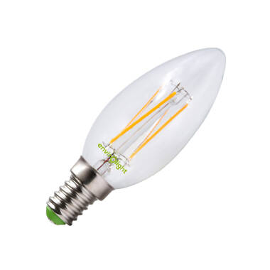 Envirolight 4W Dimmable LED Decorative Filament Candle Bulb - Small Screw Cap