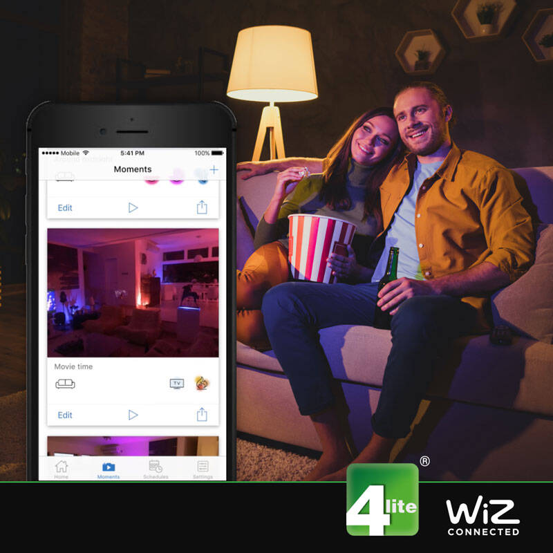 Image of WiZ 4.9W Changing Dimmable LED Smart WiFi/Bluetooth GU10 Bulb