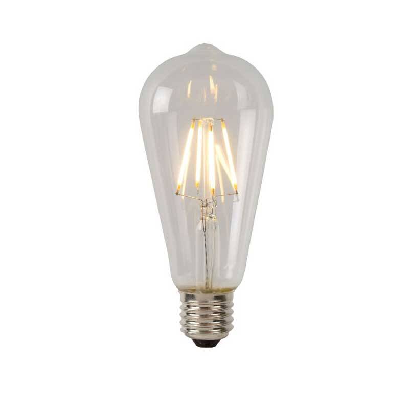 Image of Lucide ST64 7W Dimmable LED Decorative Filament Squirrel Cage Bulb - Screw Cap
