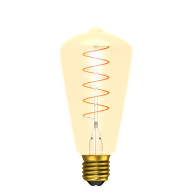 4W Dimmable LED Spiral Decorative Filament Squirrel Cage Bulb - Screw Cap