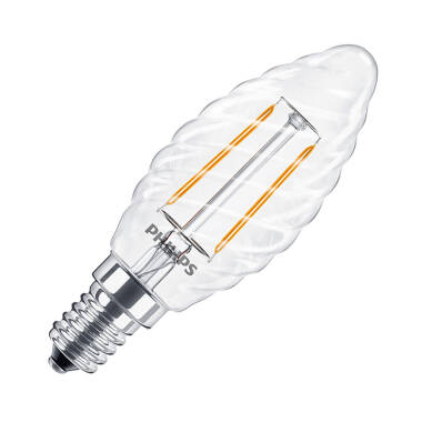 Philips CorePro 2W LED Filament Spiral Candle Bulb - Small Screw Cap