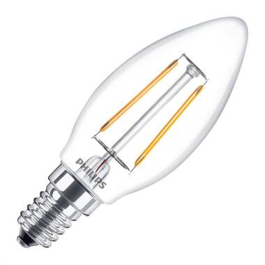 Philips CorePro 2W LED Filament Candle Bulb - Small Screw Cap