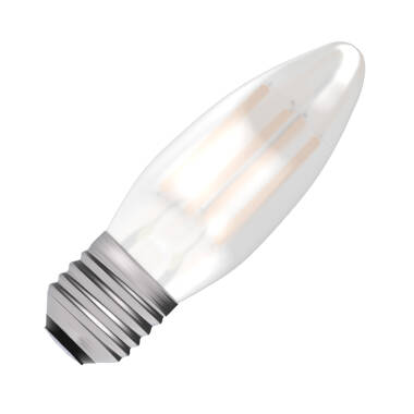 Bell 3.3W 470lm LED Dimmable Decorative Filament Satin Candle Bulb - Screw Cap