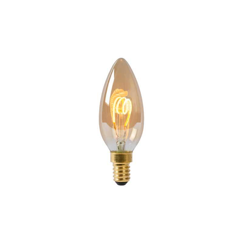 Image of lucide 3W Dimmable LED Decorative Filament Candle Bulb - Small Screw Cap