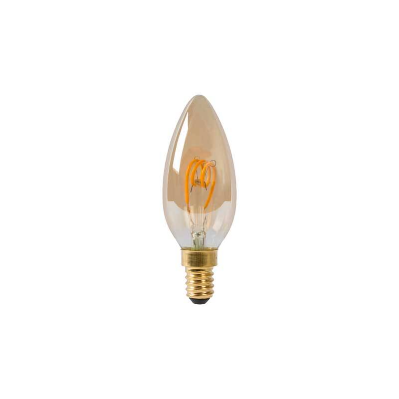 Image of lucide 3W Dimmable LED Decorative Filament Candle Bulb - Small Screw Cap