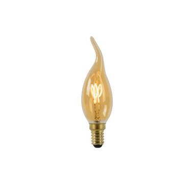 Lucide 3W Dimmable LED Decorative Filament Bent Tip Candle Bulb - Small Screw Cap