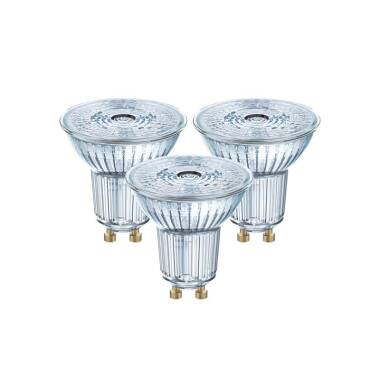 Ledvance Base 4.3W 350lm LED GU10 Bulb - Flood Beam - Pack of 3