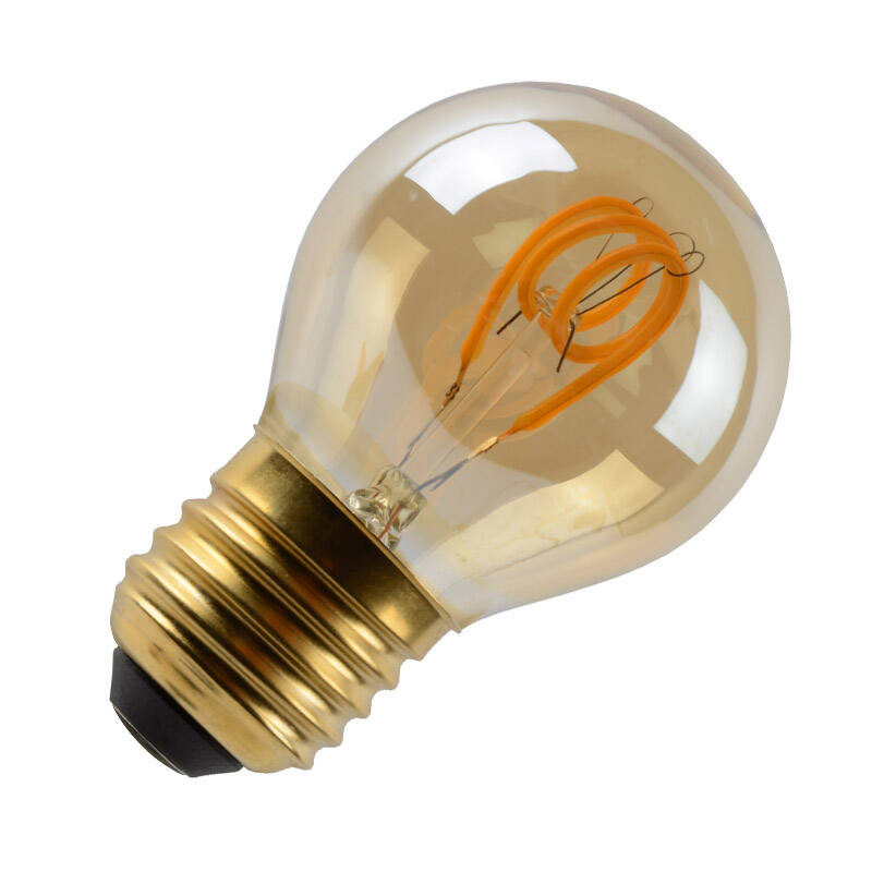 Image of Lucide 3W Dimmable LED Decorative Filament Golf Ball Bulb - Screw Cap