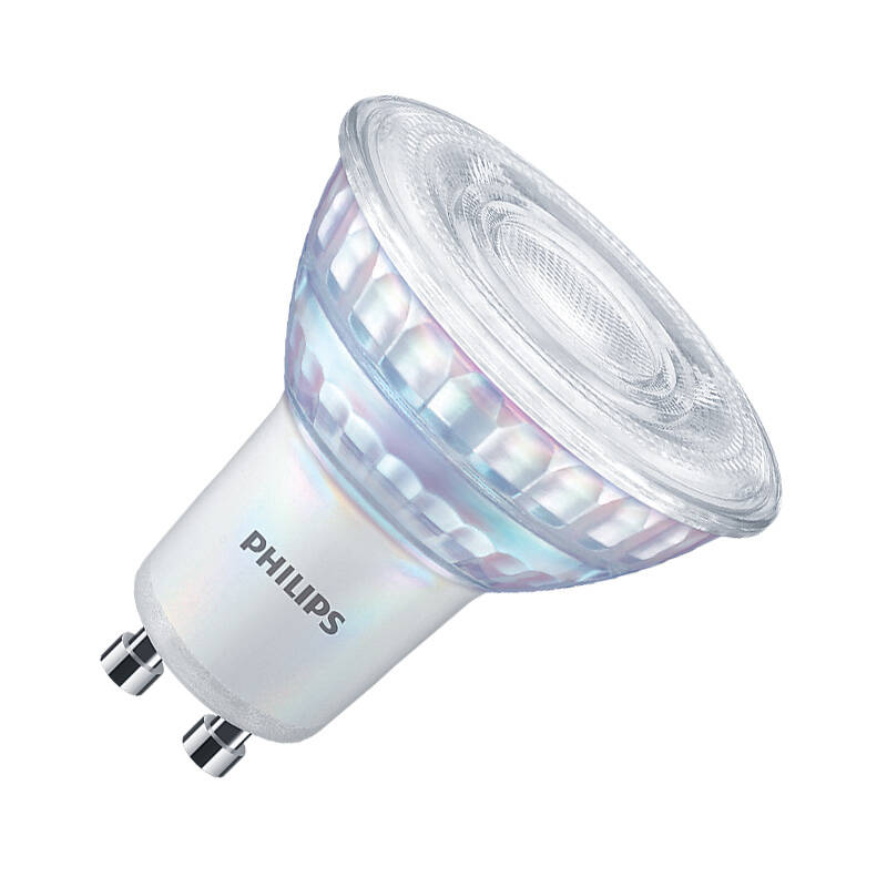 Image of Philips CorePro 3W 2700K 230lm Dimmable LED GU10 Bulb - Flood Beam