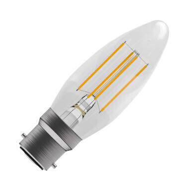 Bell 4W 470lm LED Dimmable Decorative Filament Candle Bulb - Bayonet Cap