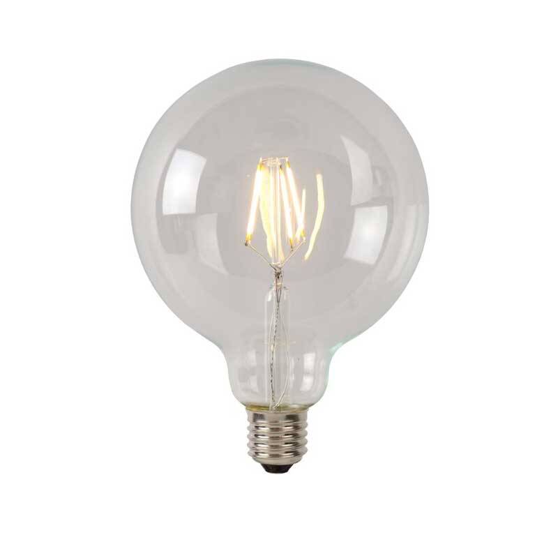 Image of Lucide G125 7W LED Decorative Filament Globe Bulb - Screw Cap