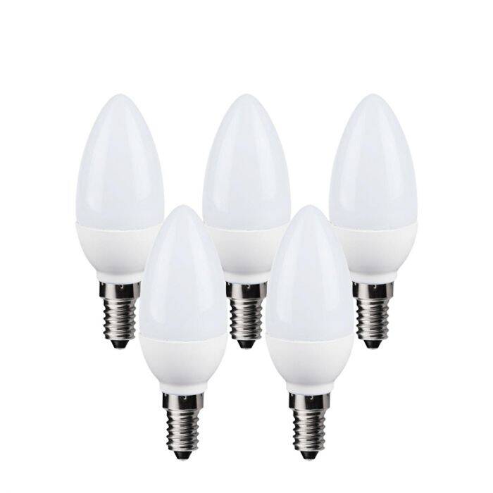 Image of Envirolight 6W LED Candle Bulb - Small Screw Cap - Pack of 5