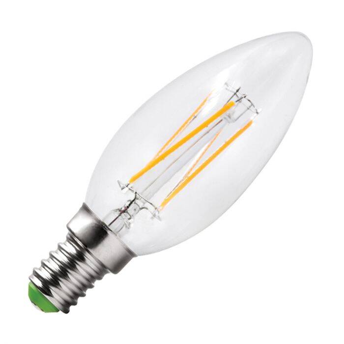 Image of Envirolight 4W Dimmable LED Decorative Filament Candle Bulb - Small Screw Cap - Pack of 5