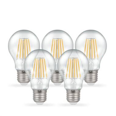 Crompton 7.5W Dimmable LED Decorative Filament GLS Bulb - Screw Cap - Pack of 5