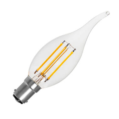 Envirolight 4W Dimmable 470lm LED Decorative Filament Bent Tip Candle Bulb - Small Bayonet Cap