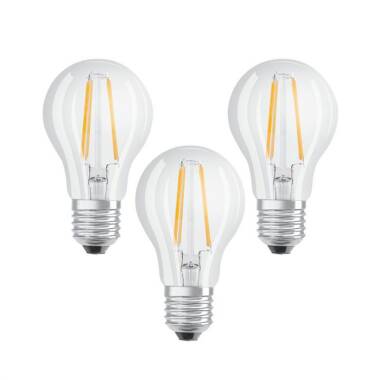 Ledvance 7W LED Decorative Filament GLS Bulb - Screw Cap - Pack of 3