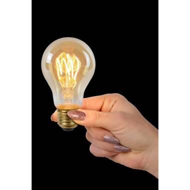 Image of Lucide 4W LED Decorative Filament GLS Bulb with Dusk to Dawn Sensor - Screw Cap