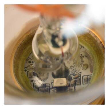 Image of Lucide 4W LED Decorative Filament GLS Bulb with Dusk to Dawn Sensor - Screw Cap