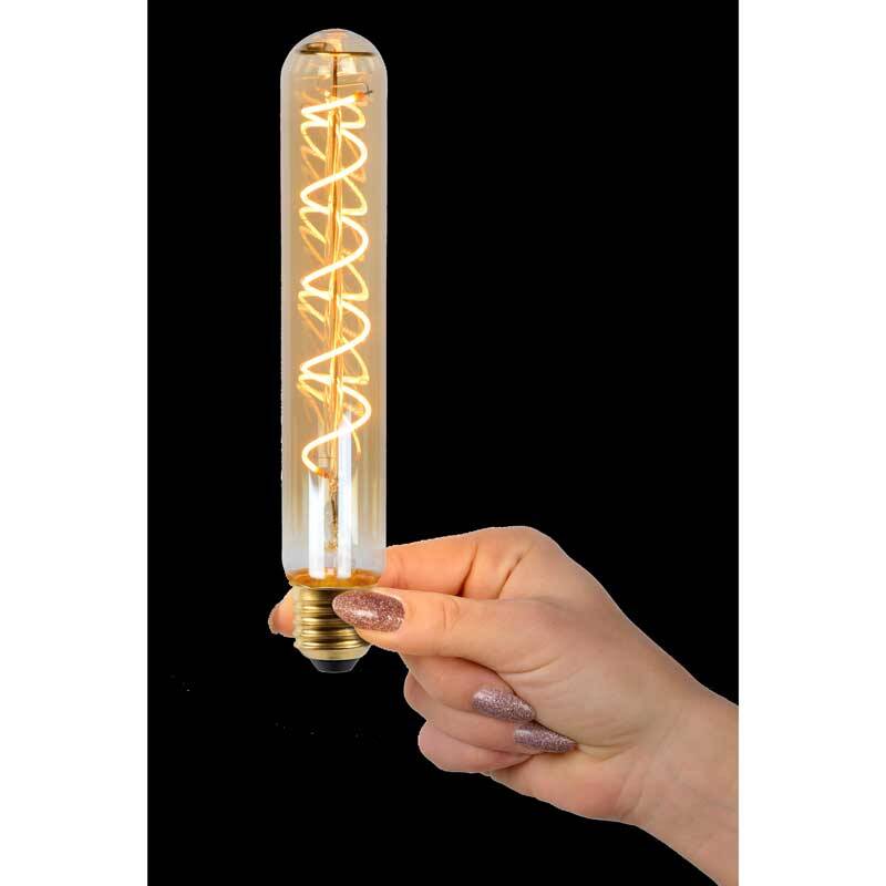 Image of Lucide 5W Dimmable LED Decorative Filament Tubular Bulb - Screw Cap