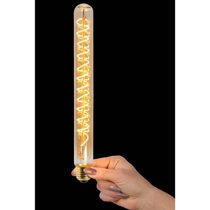 Image of Lucide 5W Dimmable LED Decorative Filament Tubular Bulb - Screw Cap