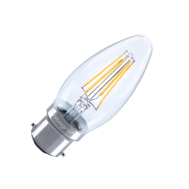 Image of 4.2W Decorative Filament LED Candle Bulb - Bayonet Cap