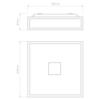 Image of Astro Mashiko Classic Square Flush Ceiling Light